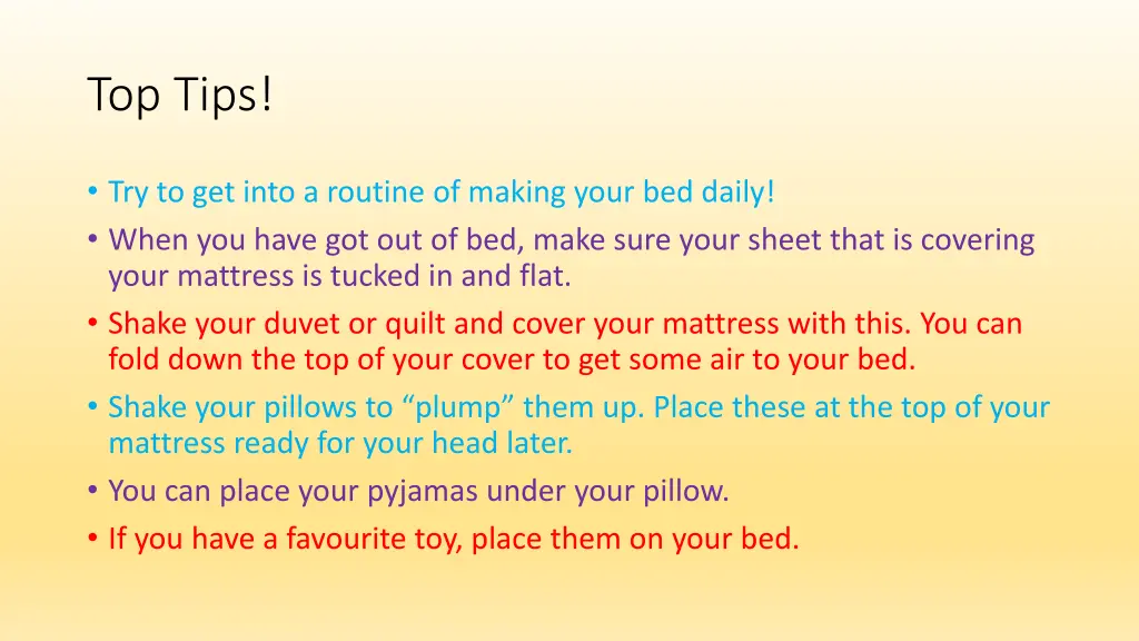 top tips