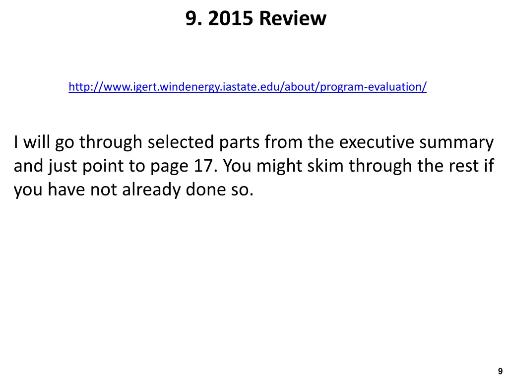9 2015 review