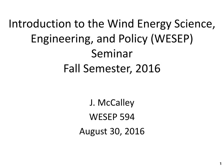 introduction to the wind energy science