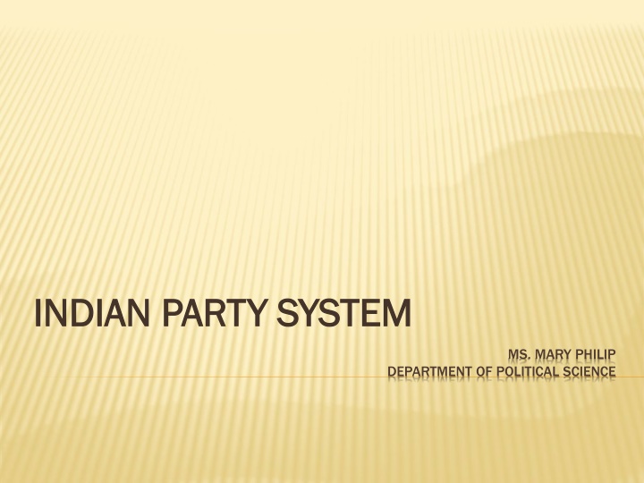 indian party system indian party system
