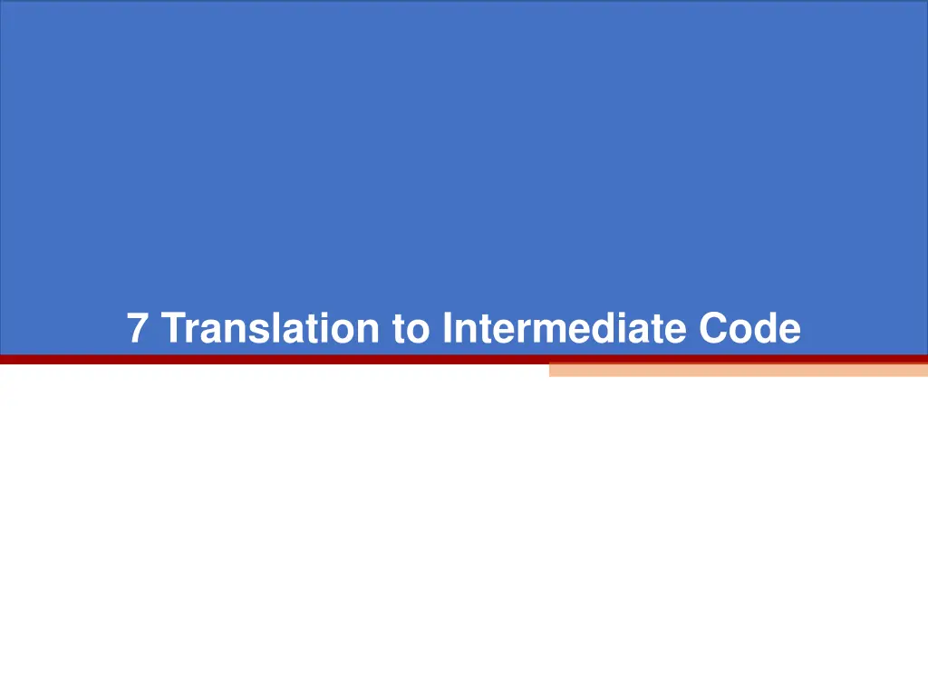 7 translation to intermediate code