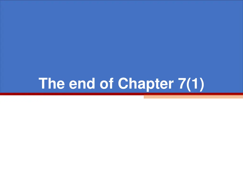the end of chapter 7 1