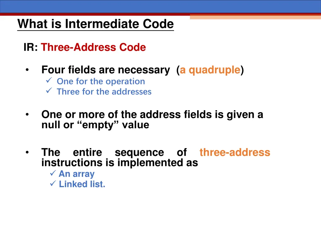 what is intermediate code 2