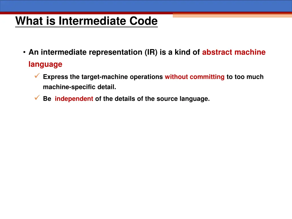 what is intermediate code