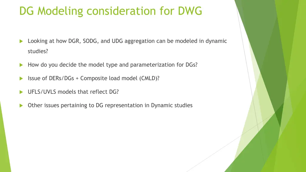 dg modeling consideration for dwg