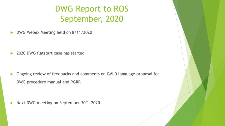 dwg report to ros september 2020