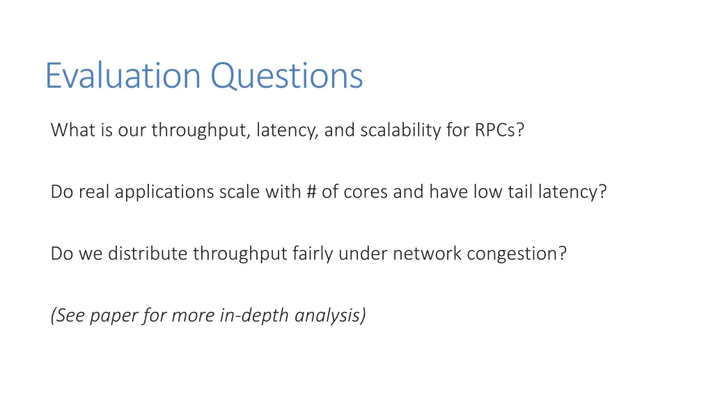 evaluation questions