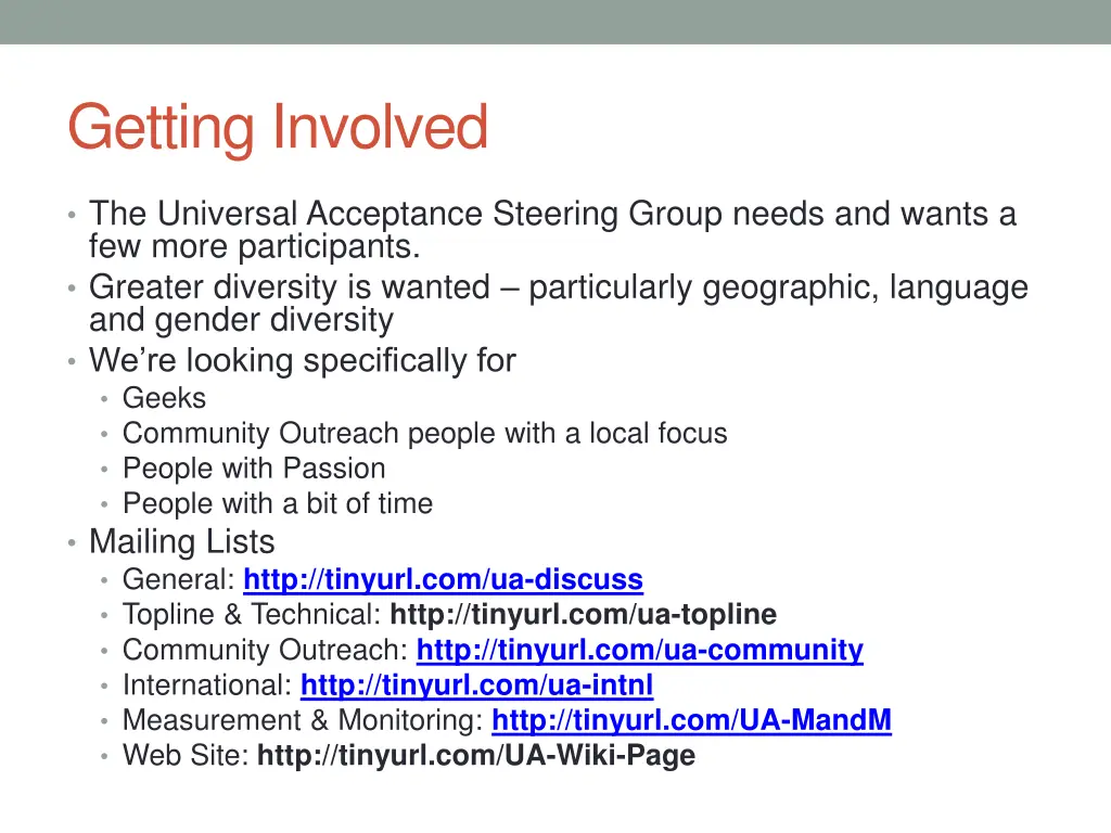getting involved