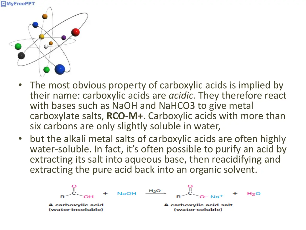 the most obvious property of carboxylic acids