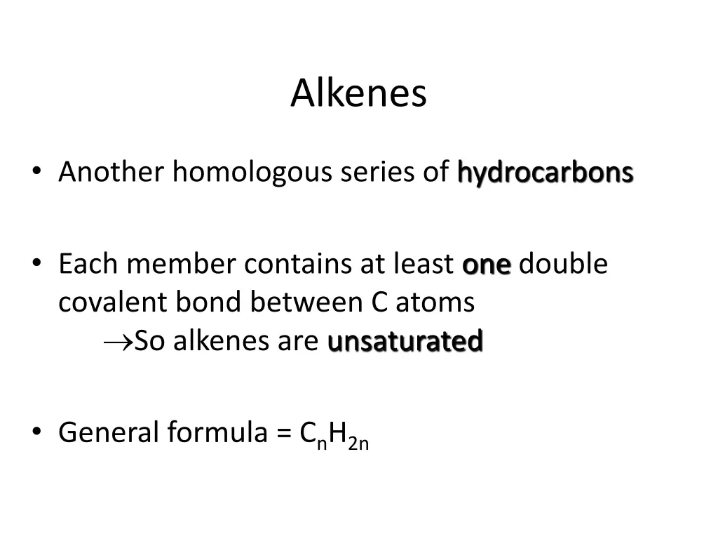 alkenes