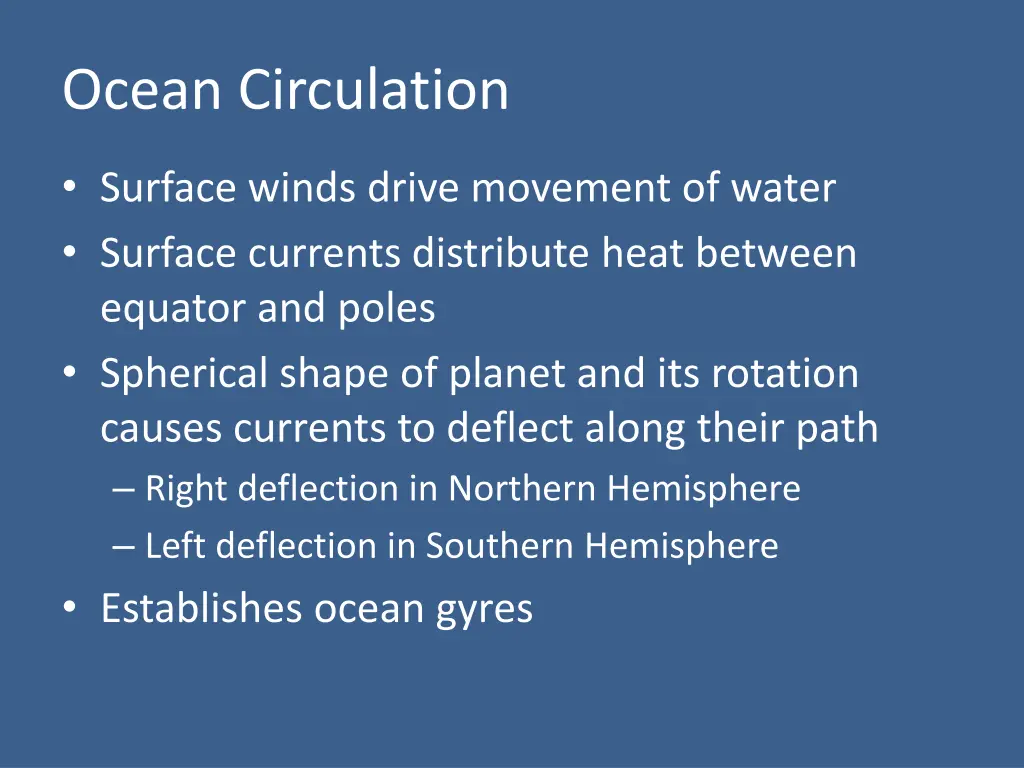 ocean circulation