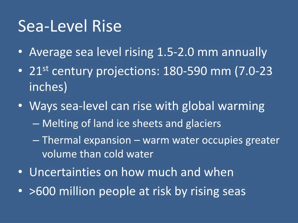 sea level rise