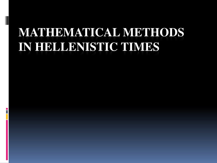 mathematical methods in hellenistic times