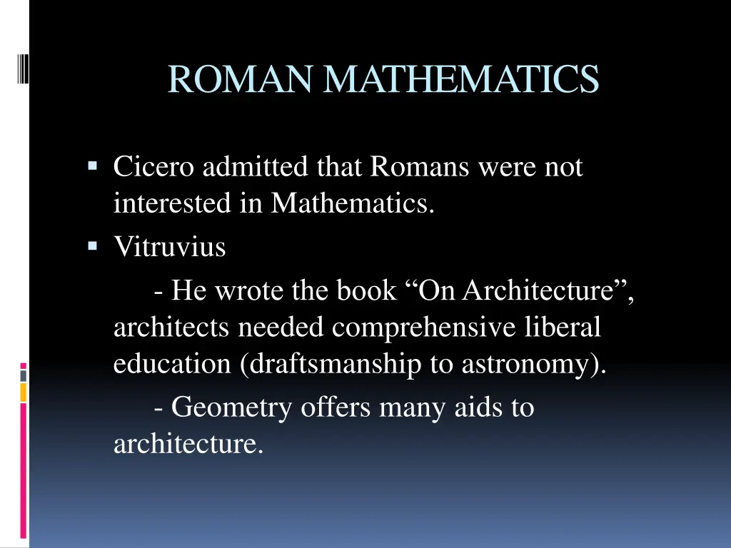 roman mathematics