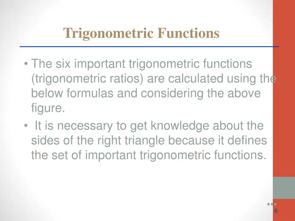trigonometric functions
