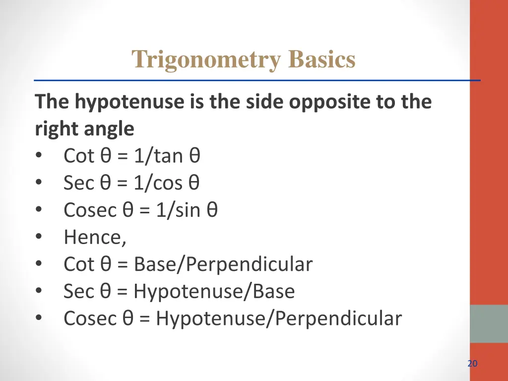 trigonometry basics 2