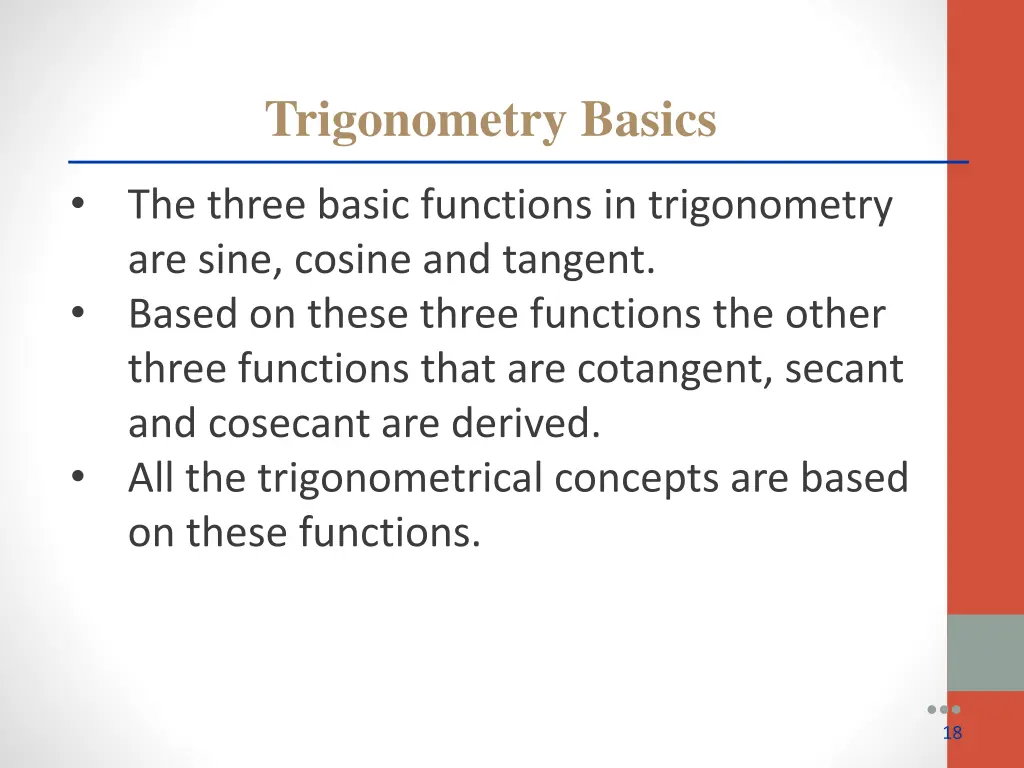 trigonometry basics