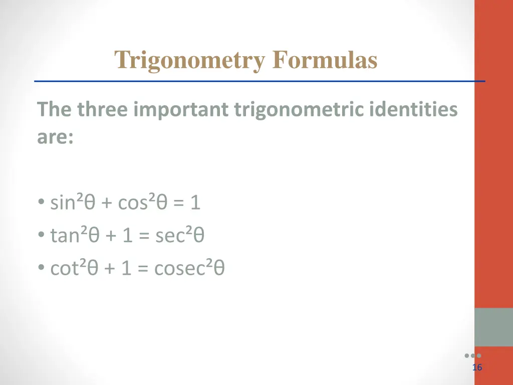 trigonometry formulas 3