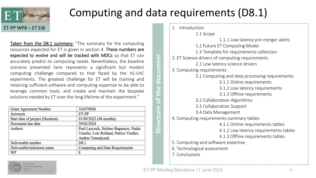 computing and data requirements d8 1