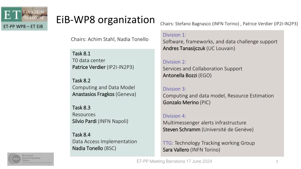 eib wp8 organization