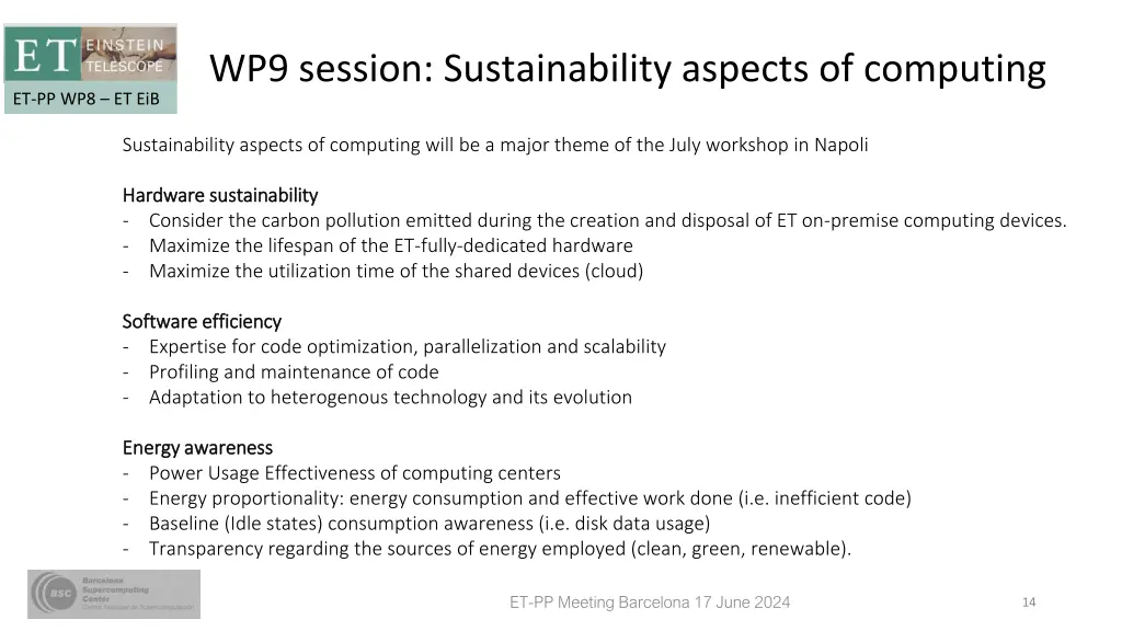 wp9 session sustainability aspects of computing