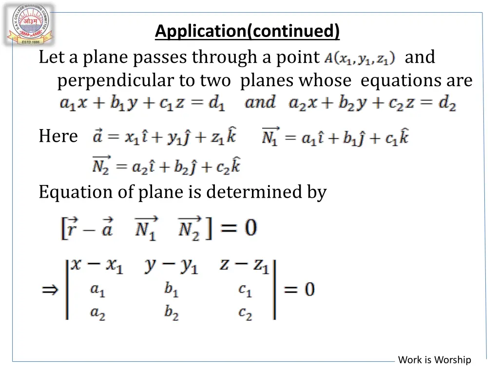 application continued
