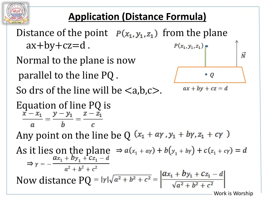 application distance formula