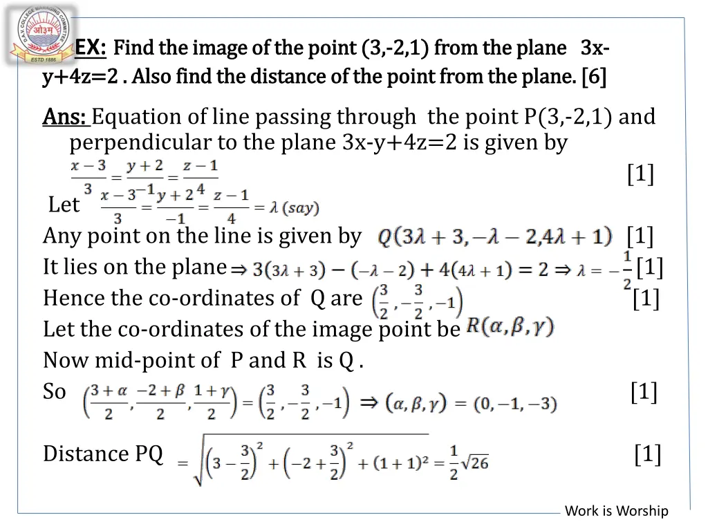 ex find the image of the point 3 find the image