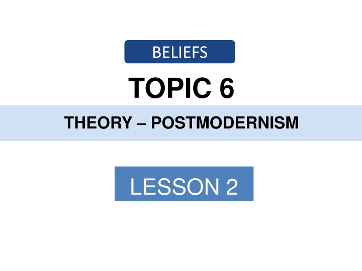 beliefs