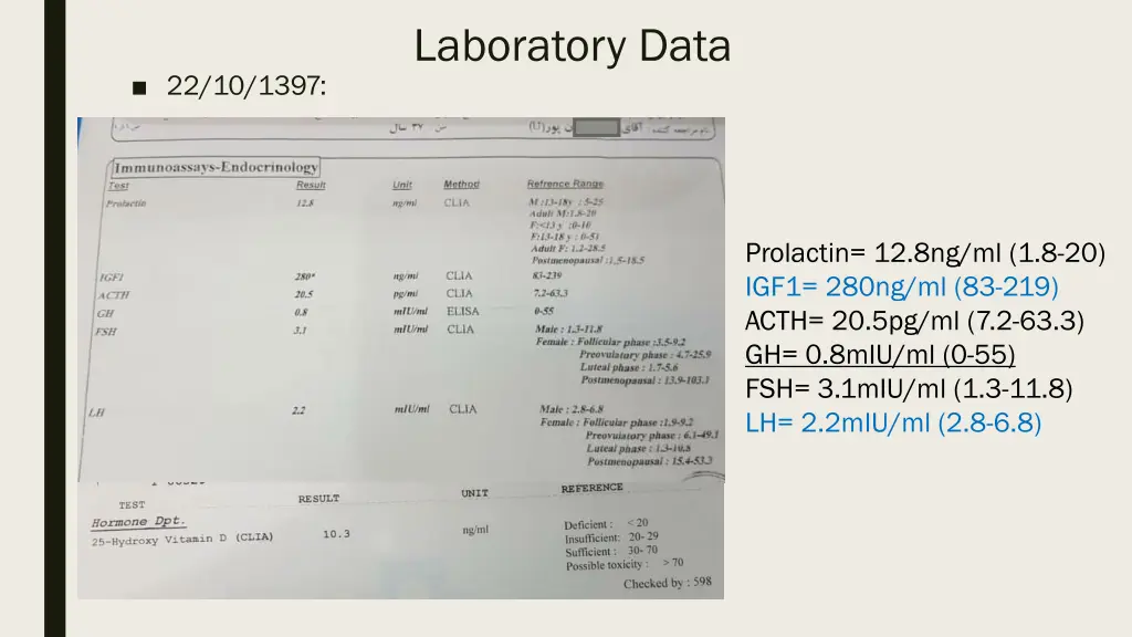 laboratory data