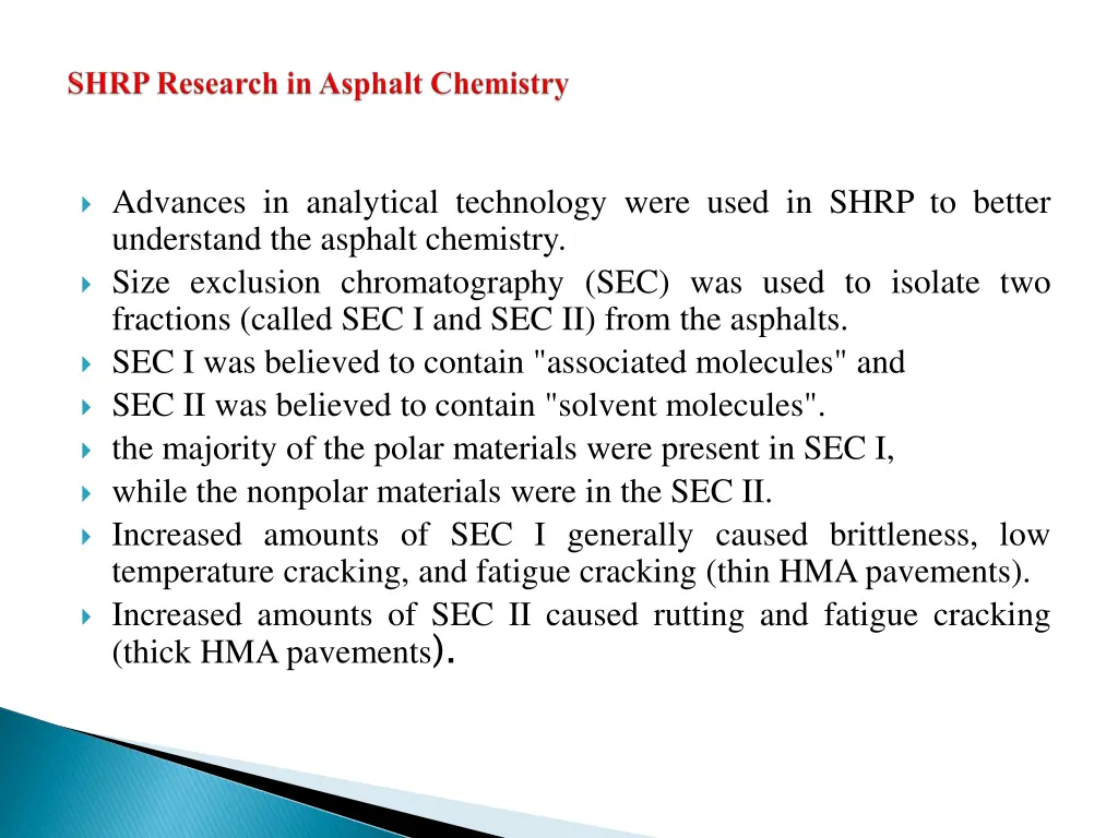 advances in analytical technology were used