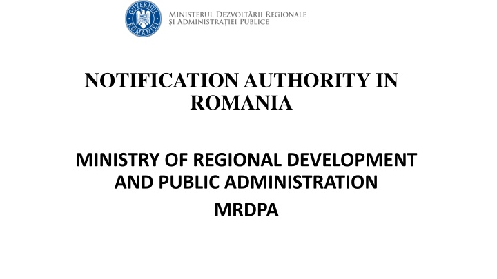 notification authority in romania