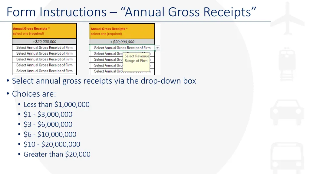 form instructions annual gross receipts