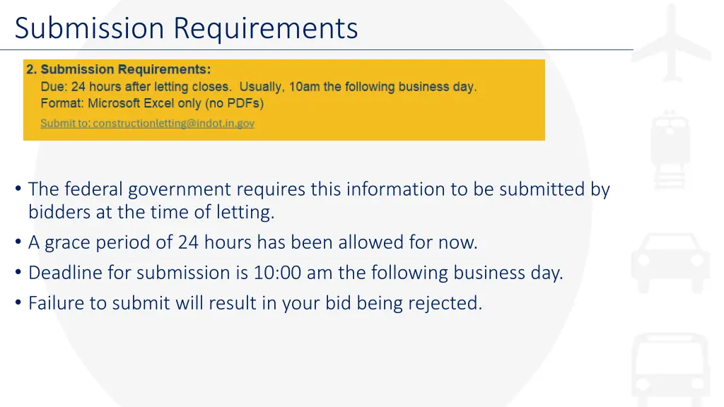 submission requirements