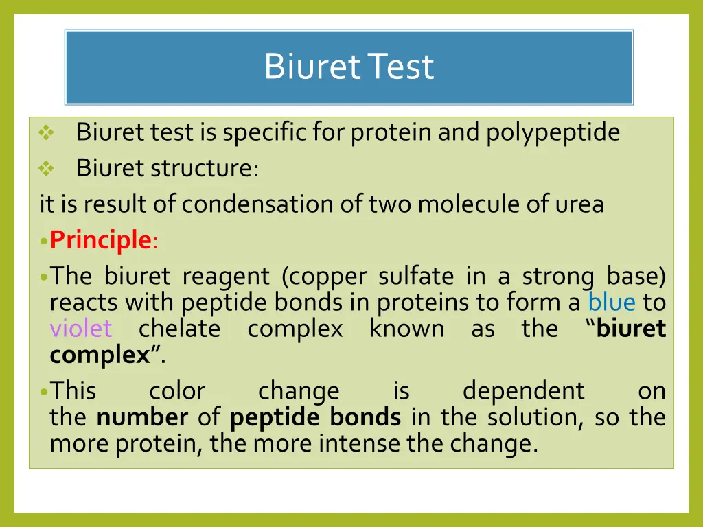 biuret test