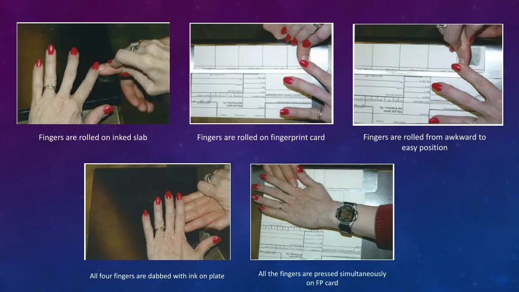 fingers are rolled from awkward to easy position