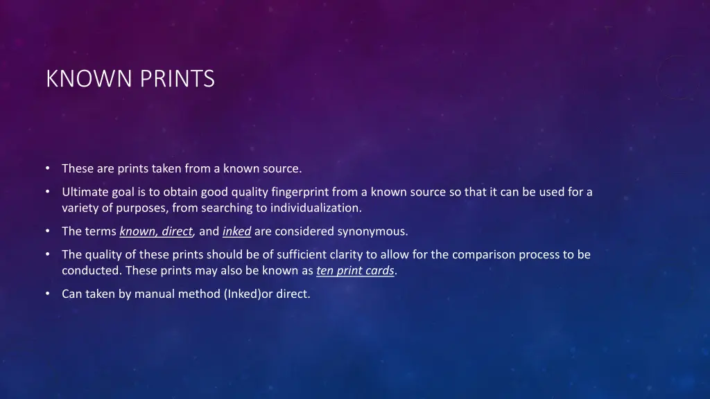 known prints