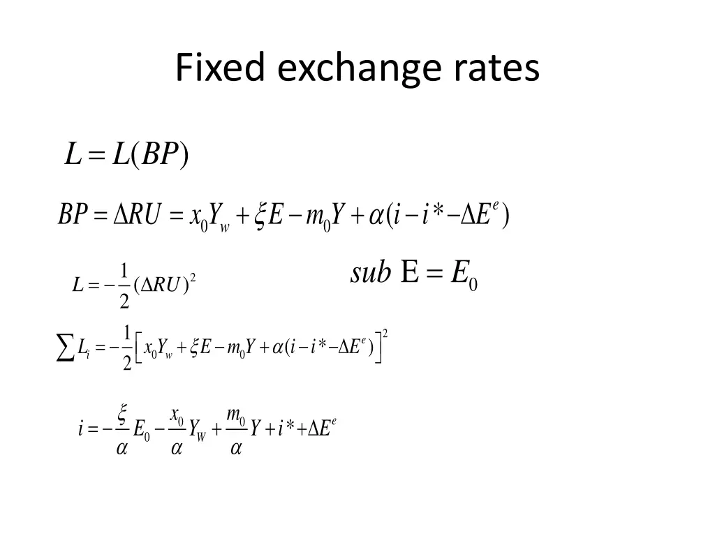 fixed exchange rates