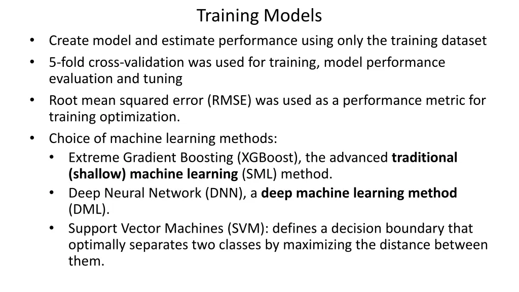 training models