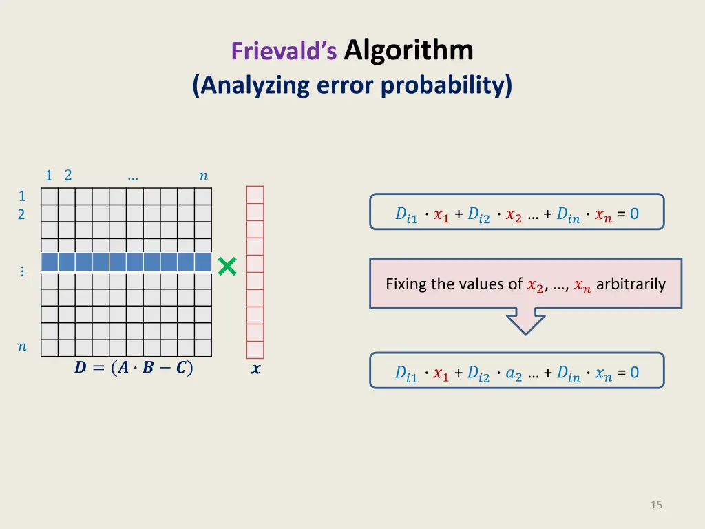 frievald s algorithm analyzing error probability