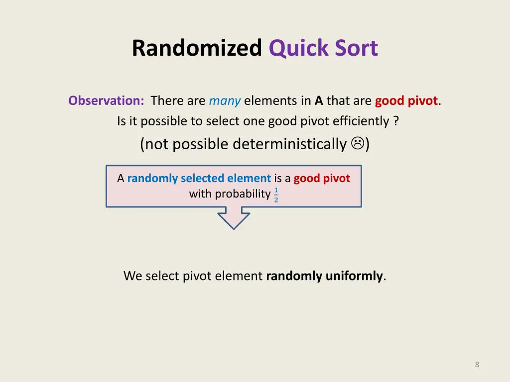 randomized quick sort 2