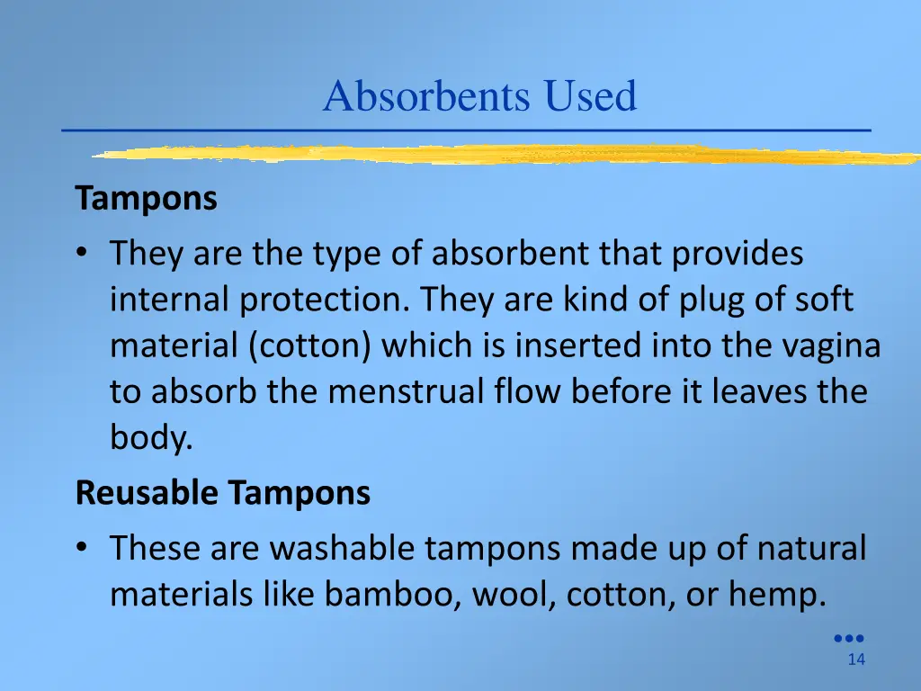 absorbents used 1