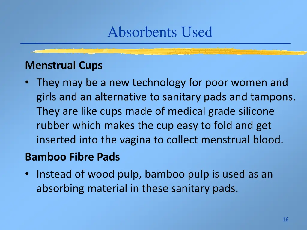 absorbents used 3