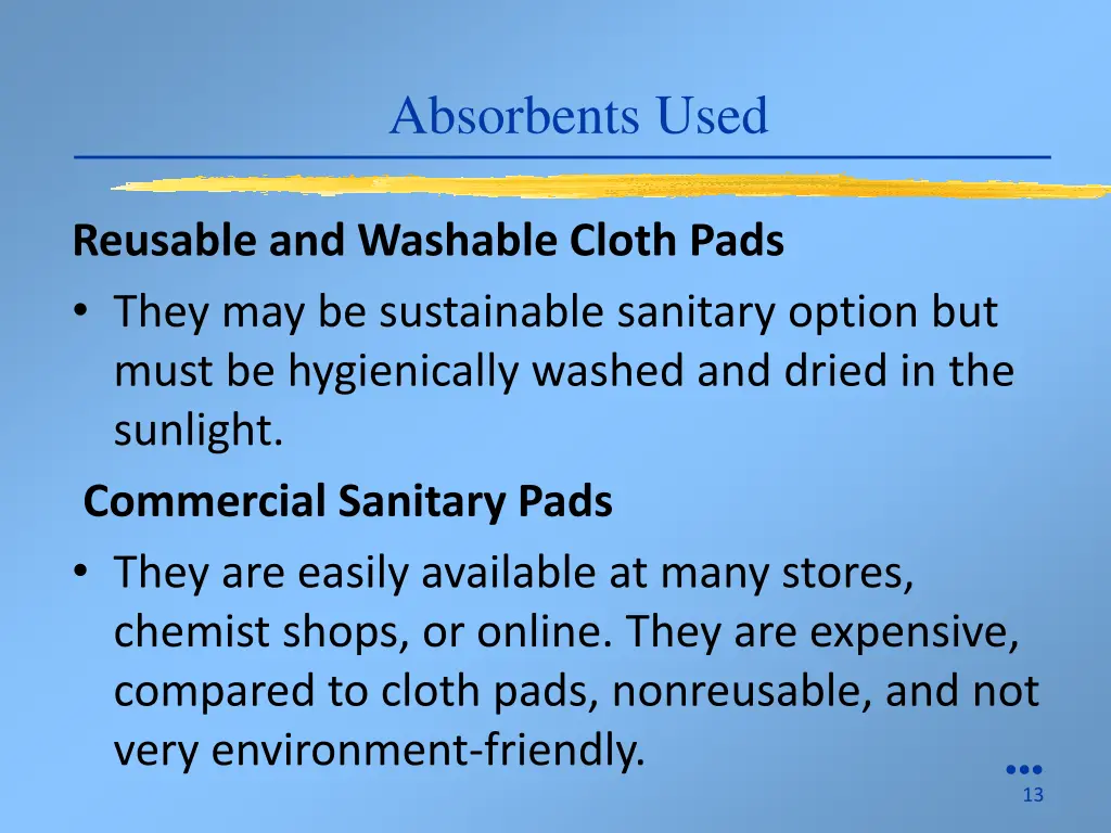 absorbents used
