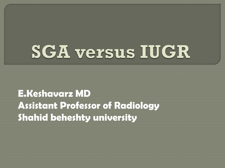e keshavarz md assistant professor of radiology