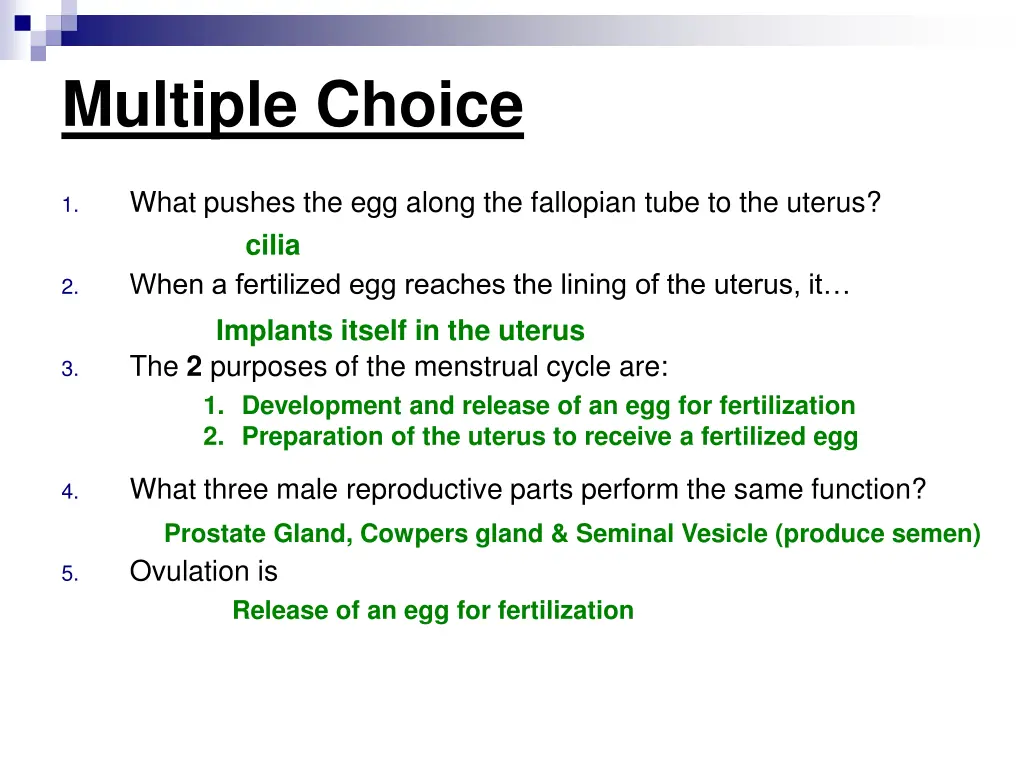 multiple choice