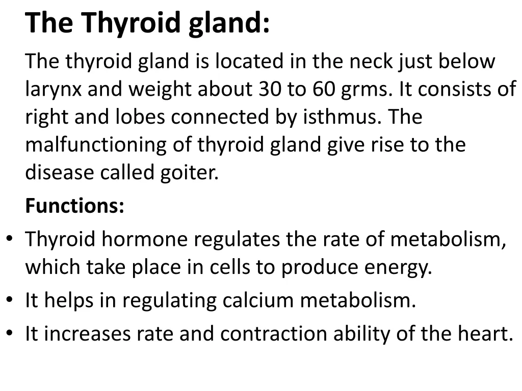 the thyroid gland the thyroid gland is located