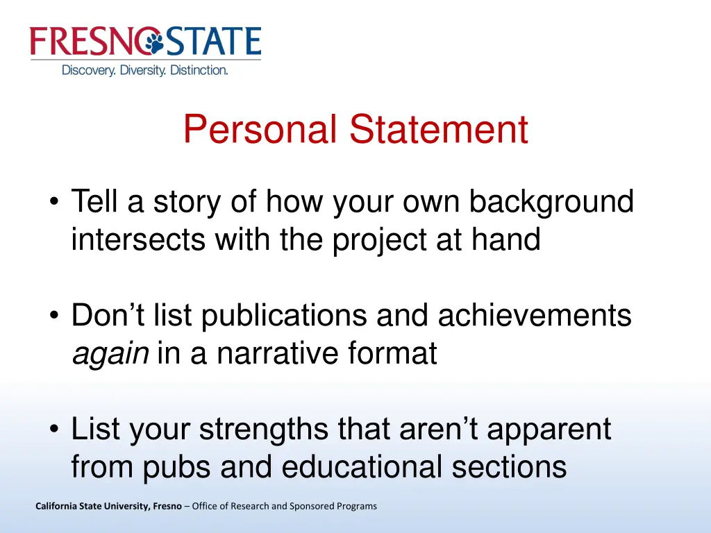 personal statement