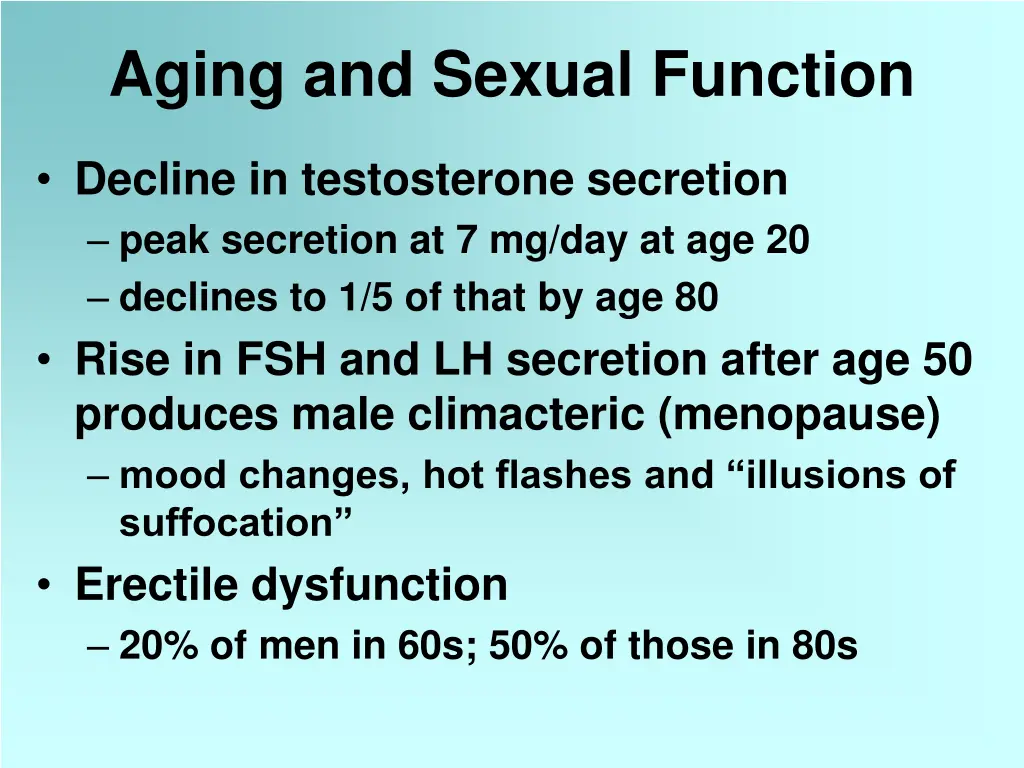 aging and sexual function