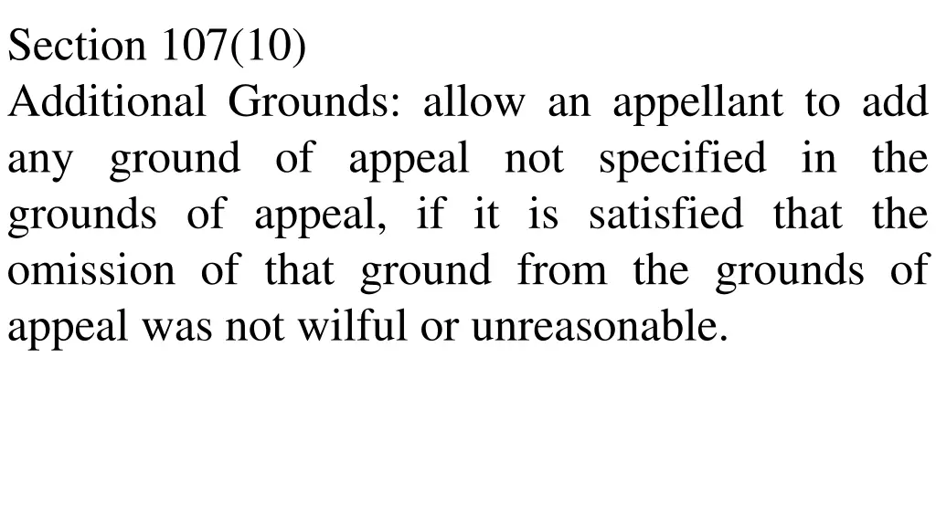 section 107 10 additional grounds allow